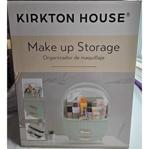 Kirton House Makeup Storage Organizer Case Clear Lid Drawers Vanity Green